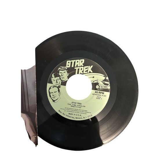 Star Trek The Time Stealer 7" 45 RPM Vinyl Record By Peter Pan Records - Picture 2 of 3
